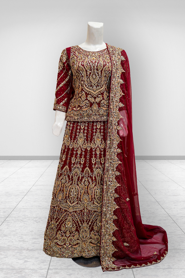 Maharani's Ruby Lehenga