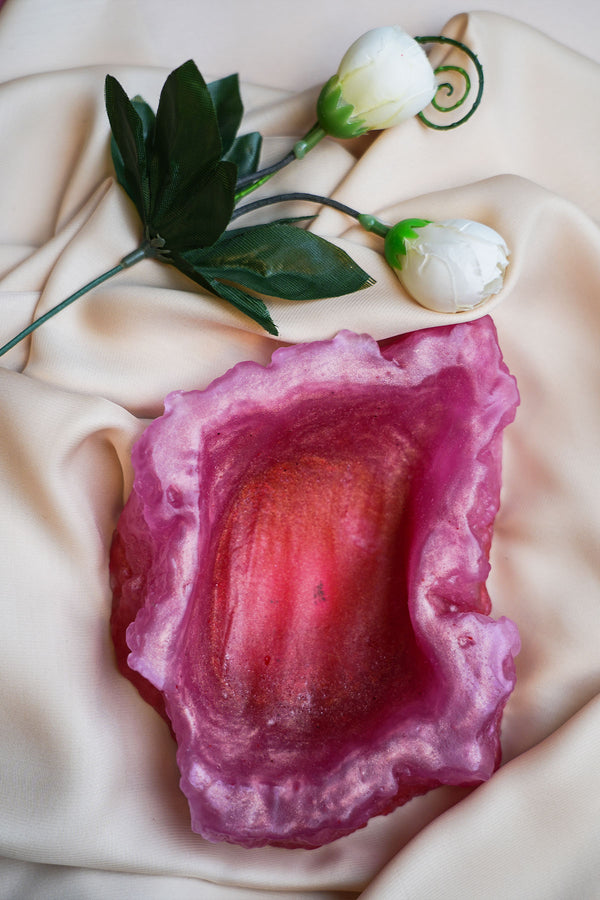 Rose Pink Geode Container