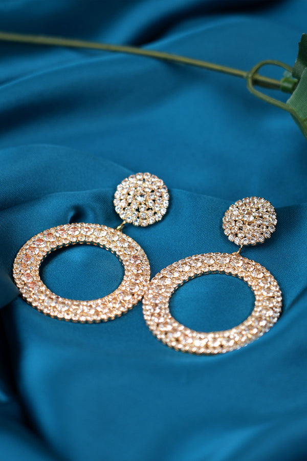 Golden Round Earring