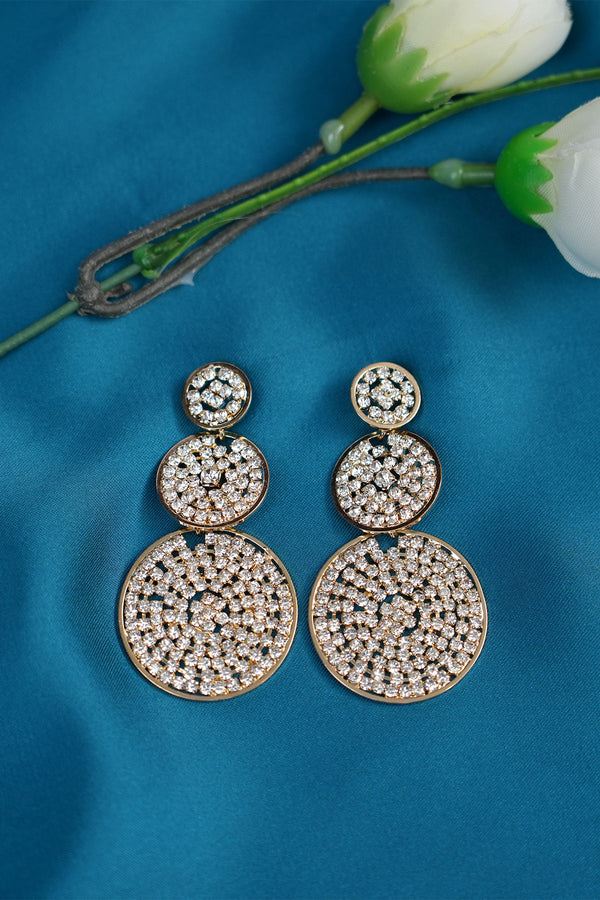 Golden Round Earrings