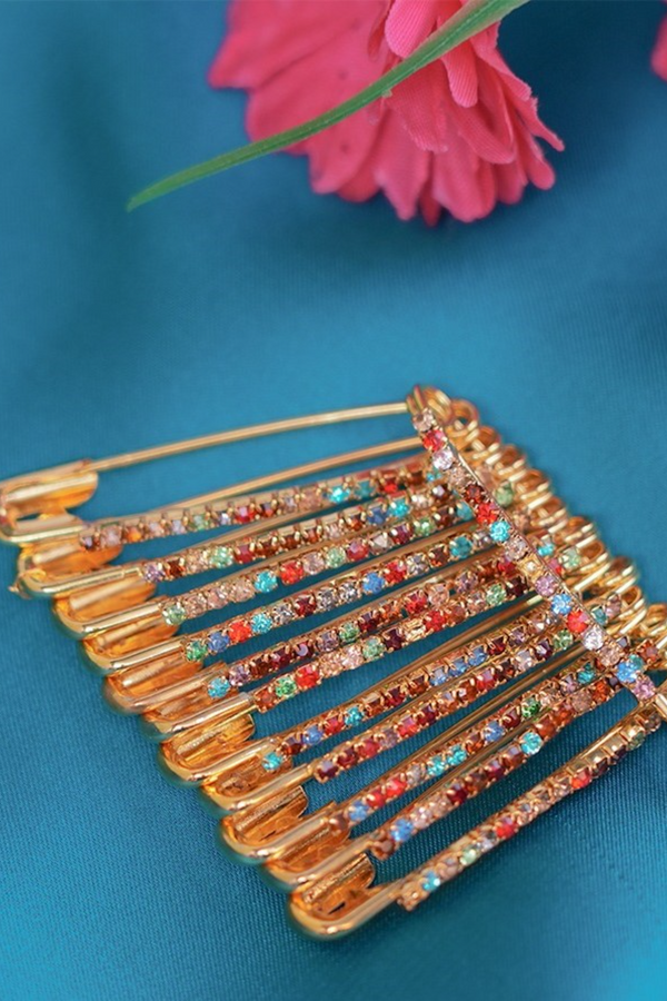 Embellished Scarf Pins in multi color